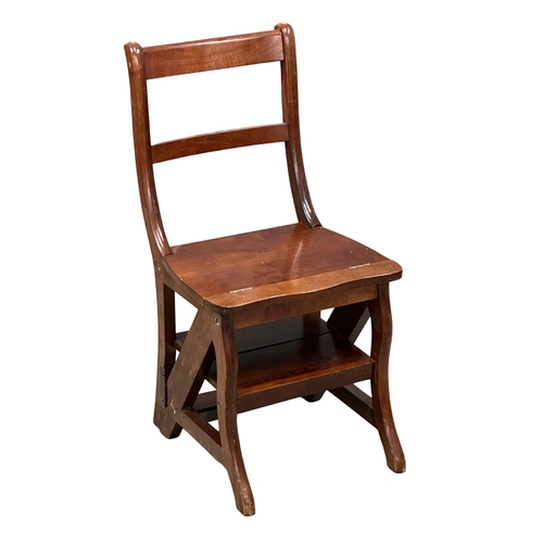 190 - A mahogany metamorphic chair.