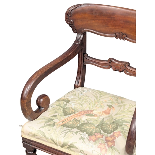 232 - A William IV mahogany elbow chair. Circa 1835.