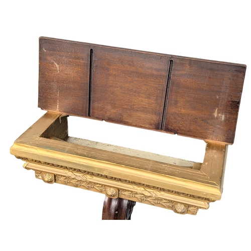 804 - A mahogany console table with gilt wood frieze and Cabriole leg. 63x29x80cm