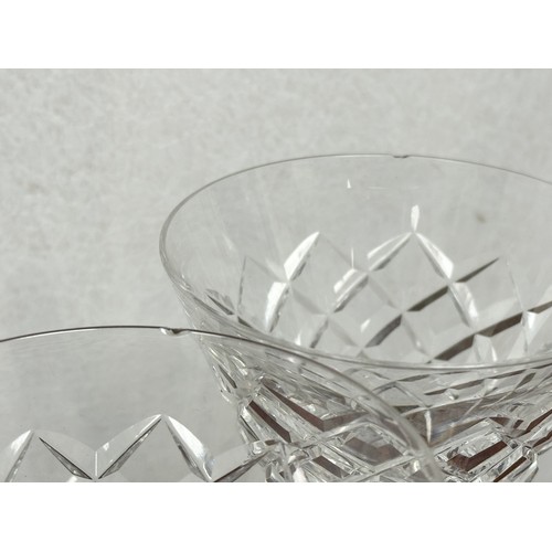 419 - A set of 7 Waterford Crystal “Tyrone” wine glasses. 9x16.5cm.