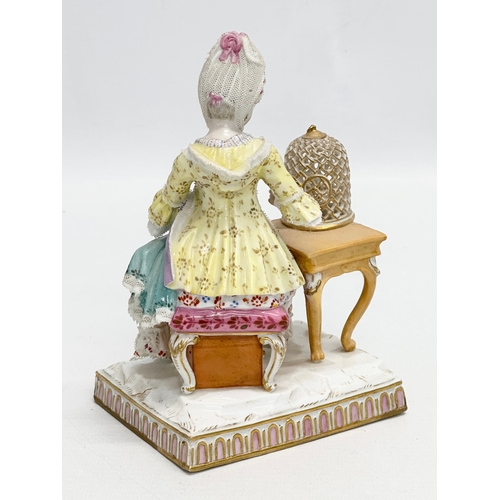 18 - Meissen Five Senses. A Late 19th Century “Touch” figurine by Meissen. From the Five Senses Series. M... 