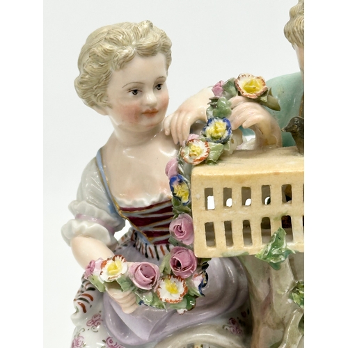 21 - Meissen Spring Season. A Late 19th/Early 20th Century Meissen “Spring” figurine. From the 4 Seasons.... 