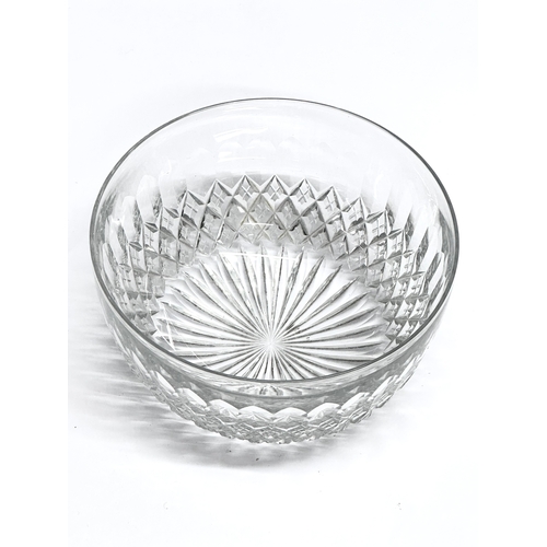 168 - A 19th Century Victorian slice and diamond glass side bowl. 13x7cm