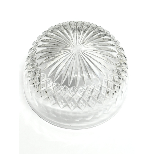 168 - A 19th Century Victorian slice and diamond glass side bowl. 13x7cm