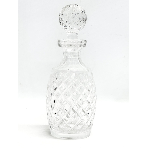 185 - A pair of Waterford Crystal “Boyne” decanters. 28cm