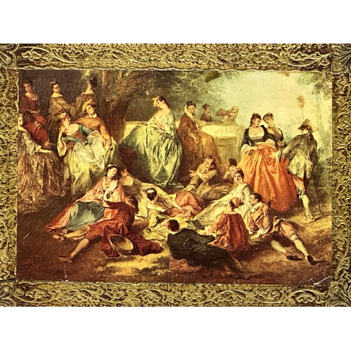 419 - A Mid 20th Century Italian lacquered tray. 29x22cm.