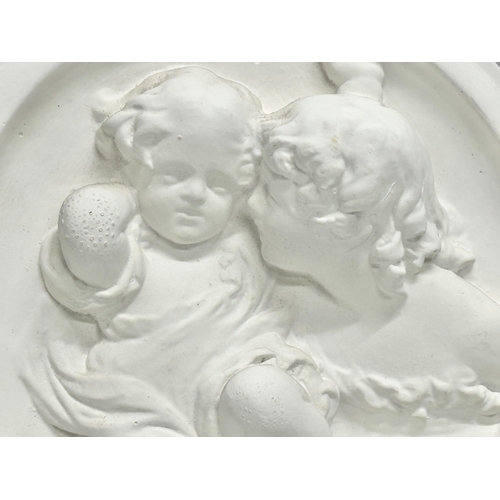 420 - Calmady Children. A Mid 20th Century plaster wall plaque. After the original painting by renowned ar... 