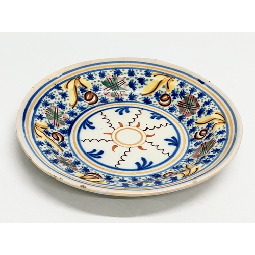 188 - Two 19th Century Italian and Dutch delft plates. 31cm. 27cm.