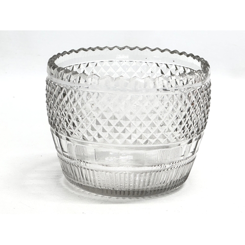 421 - A collection of 19th Century glassware. An Early 19th Century Regency diamond cut bowl 13x10cm. A La... 