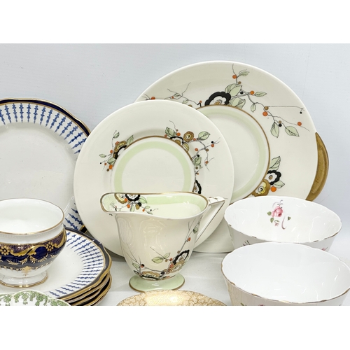 233 - A good collection of 19th and 20th Century saucers, sandwich plates and tea cups. Royal Crown Derby ... 