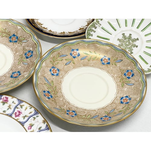 233 - A good collection of 19th and 20th Century saucers, sandwich plates and tea cups. Royal Crown Derby ... 