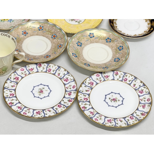 233 - A good collection of 19th and 20th Century saucers, sandwich plates and tea cups. Royal Crown Derby ... 