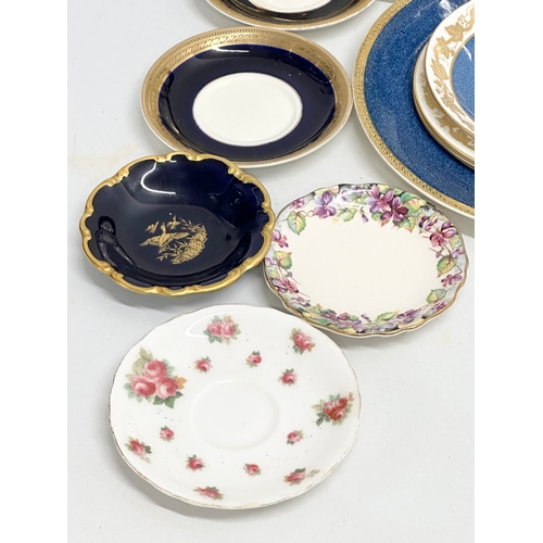 233 - A good collection of 19th and 20th Century saucers, sandwich plates and tea cups. Royal Crown Derby ... 