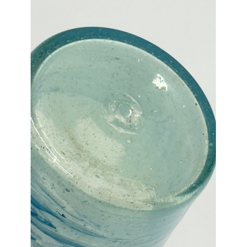 90 - An unusual Stiegel style glass nautical vase. Early/Mid 20th Century, in the 18th Century Stiegel st... 