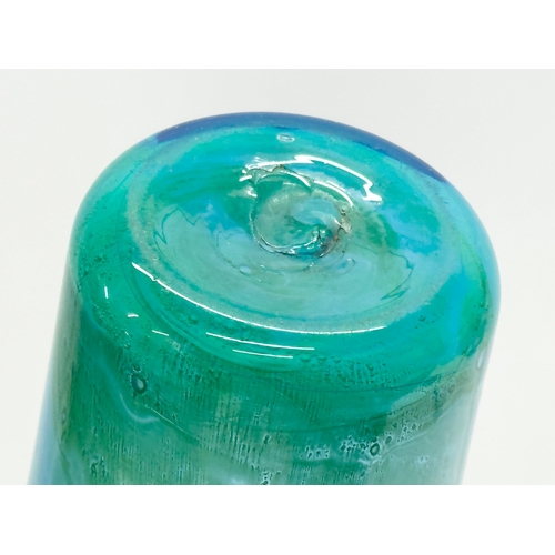 145 - A 20th Century Monart style studio glass vase. 12x15cm.