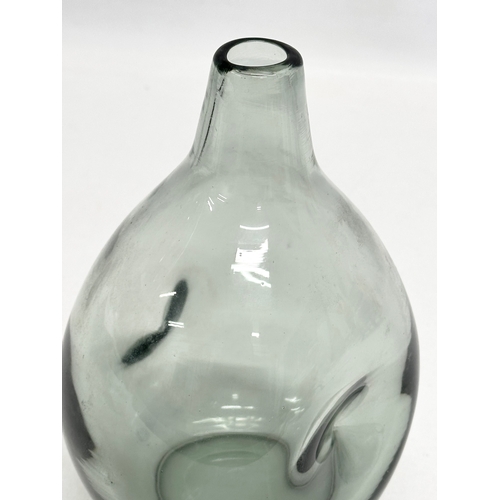 136 - Ronald Stennett-Willson. A 1950’s dimple glass bottle vase. Designed by Ronald Stennett-Willson. 10x... 