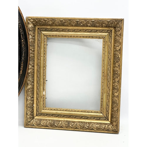 520 - 2 Late 19th Century Victorian gilt frames with original glass, together with a Late 19th Century pri... 