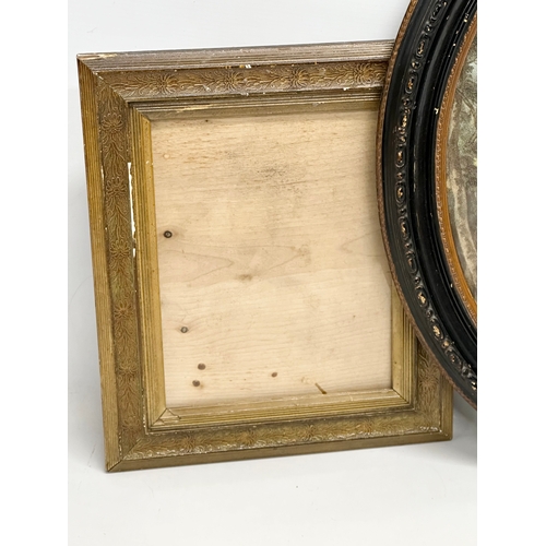 520 - 2 Late 19th Century Victorian gilt frames with original glass, together with a Late 19th Century pri... 