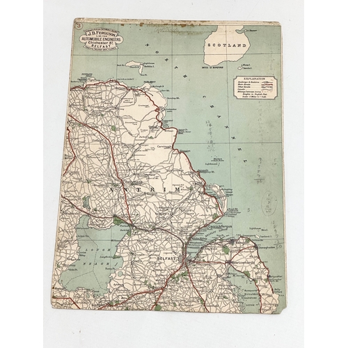 504 - An Early/Mid 20th Century J.B. Ferguson LTD Motorists’ Map of Ireland. In original folder.