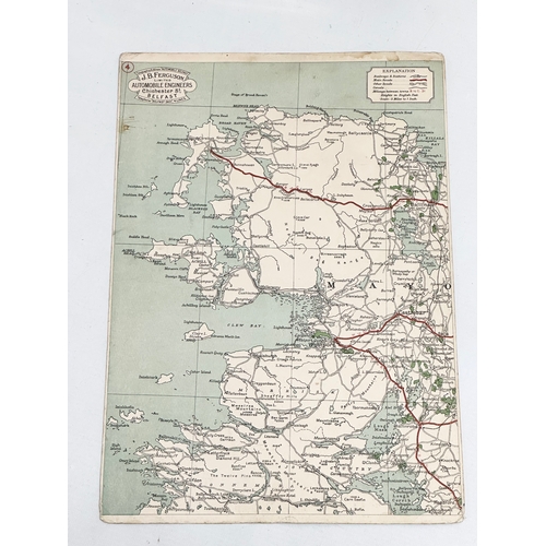 504 - An Early/Mid 20th Century J.B. Ferguson LTD Motorists’ Map of Ireland. In original folder.