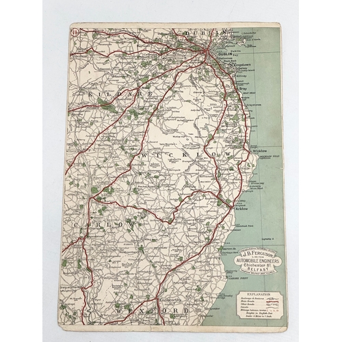 504 - An Early/Mid 20th Century J.B. Ferguson LTD Motorists’ Map of Ireland. In original folder.