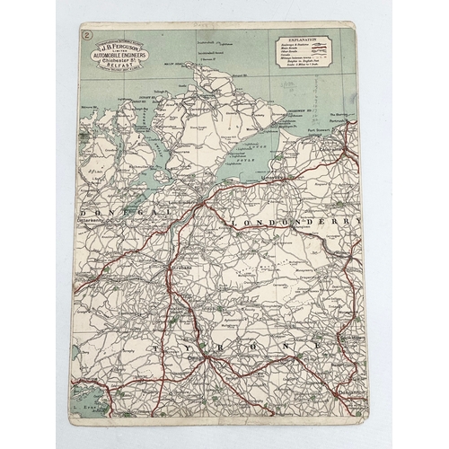 504 - An Early/Mid 20th Century J.B. Ferguson LTD Motorists’ Map of Ireland. In original folder.