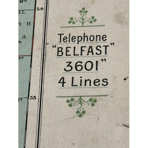 504 - An Early/Mid 20th Century J.B. Ferguson LTD Motorists’ Map of Ireland. In original folder.