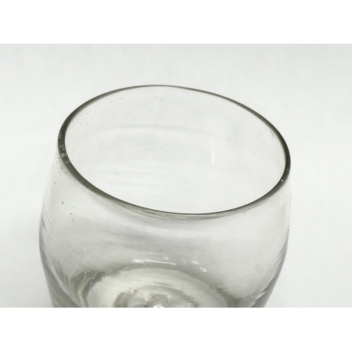 242 - A Late 18th Century George III whiskey glass/gin glass. 7x7.5cm.