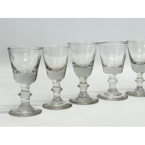 248 - A set of 12 Mid 19th Century Victorian glass rummers/port glasses. Circa 1850-1870. 11cm.