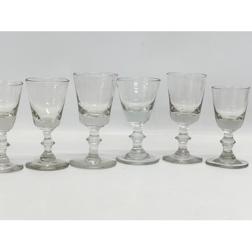 248 - A set of 12 Mid 19th Century Victorian glass rummers/port glasses. Circa 1850-1870. 11cm.