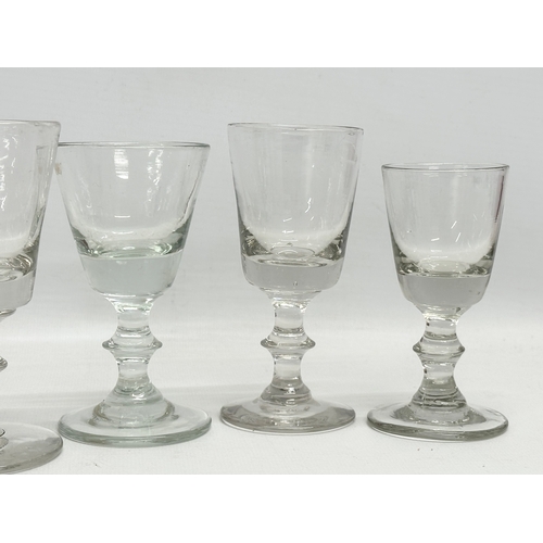 248 - A set of 12 Mid 19th Century Victorian glass rummers/port glasses. Circa 1850-1870. 11cm.