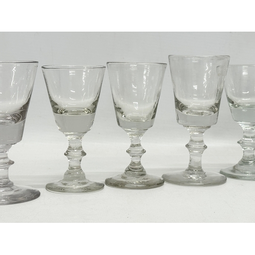 248 - A set of 12 Mid 19th Century Victorian glass rummers/port glasses. Circa 1850-1870. 11cm.