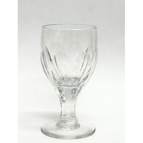 264 - A set of 7 1960’s Thomas Webb slice cut port glasses. 10.5cm