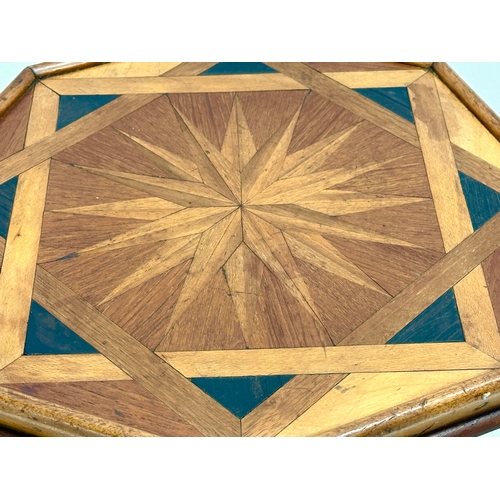 261 - A Mid 19th Century marquetry inlaid tabletop centrepiece. 31x31cm.