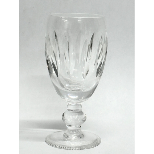 551 - A set of 4 Waterford Crystal “Blarney” port glasses. With “t” mark pontil and signature. 11cm