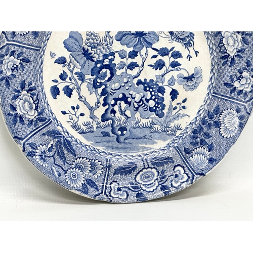 427 - Copeland & Garrett. An Early 19th Century blue and white “India” cabinet plate. 
Circa 1833-1847. 25... 