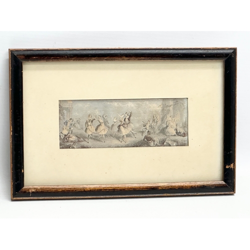 173B - George Baxter. Three 19th Century prints in oil colours. Greek Dance. The Reconciliation, 1852. H.R.... 