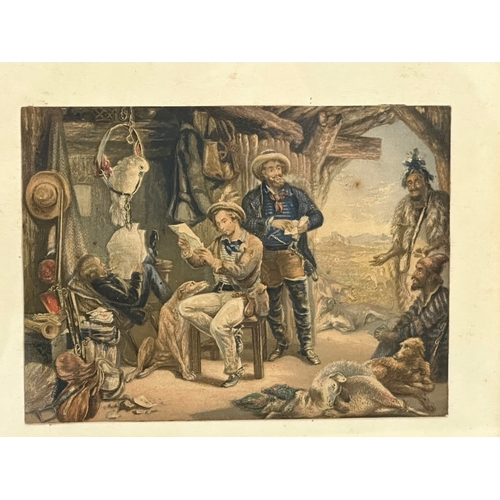 173C - George Baxter. Three 19th Century prints in oil colours. The Reception of the Rev J Williams, 1841. ... 