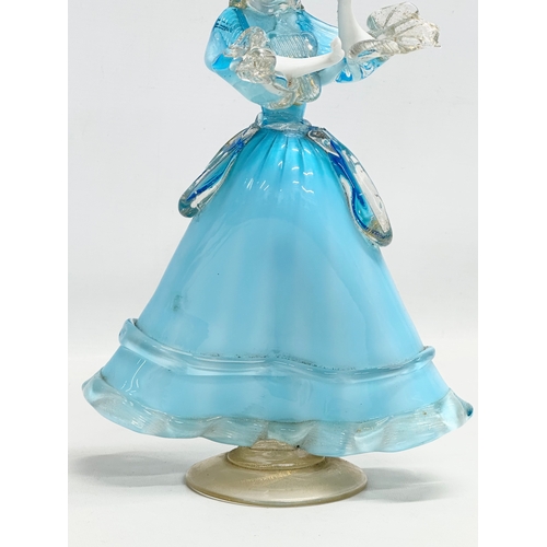 216 - A large Venetian Murano Glass Carnival Dancer figurine. Unmarked. 34cm.