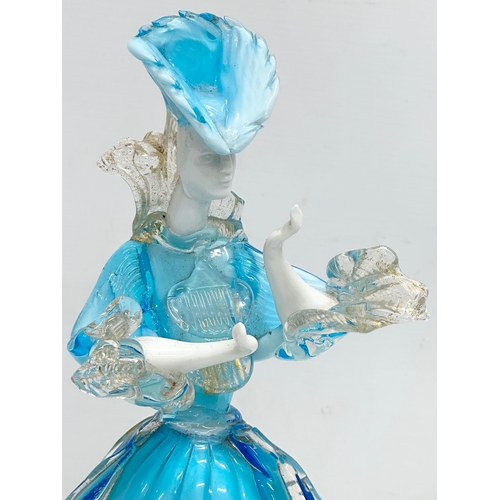 216 - A large Venetian Murano Glass Carnival Dancer figurine. Unmarked. 34cm.