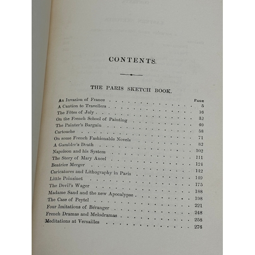 442 - William Makepeace Thackeray. The Paris Sketch Book Eastern Sketches The Irish Sketch Book. New York,... 