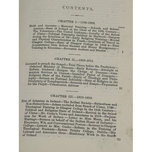 443 - Life & Times of Dr Cooke D.D. LL.D by Professor J. L. Porter. People Edition. Belfast. William Mulla... 