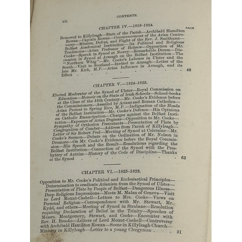 443 - Life & Times of Dr Cooke D.D. LL.D by Professor J. L. Porter. People Edition. Belfast. William Mulla... 