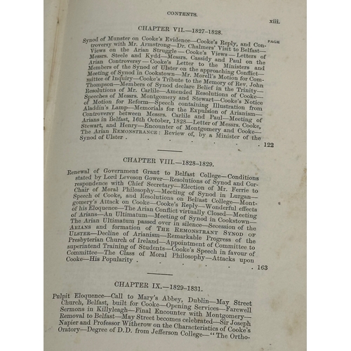 443 - Life & Times of Dr Cooke D.D. LL.D by Professor J. L. Porter. People Edition. Belfast. William Mulla... 