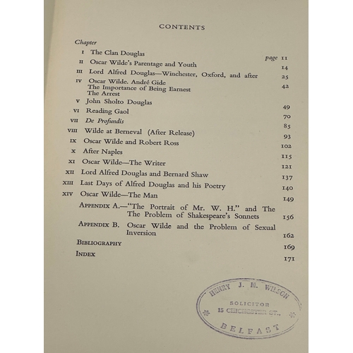 444 - The Marquess of Queensberry. Oscar Wilde and the Black Douglas. Reprinted January 1950. In Collabora... 