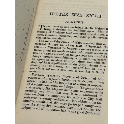 447 - First Edition. Henry Maxwell. Ulster Was Right. 1936.