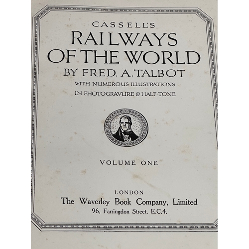 460 - F. A. Talbot Railways of the World. Complete 3 volumes. 1924.