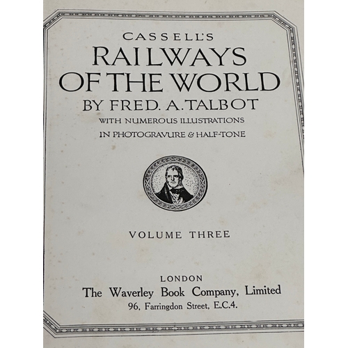 460 - F. A. Talbot Railways of the World. Complete 3 volumes. 1924.