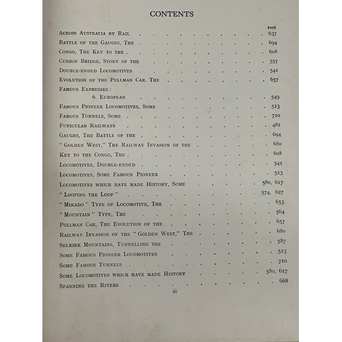 460 - F. A. Talbot Railways of the World. Complete 3 volumes. 1924.