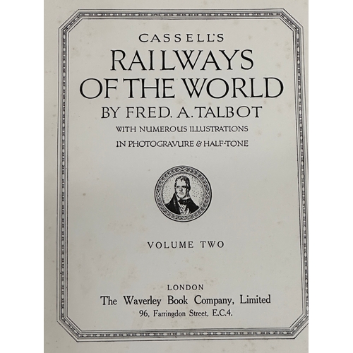 460 - F. A. Talbot Railways of the World. Complete 3 volumes. 1924.